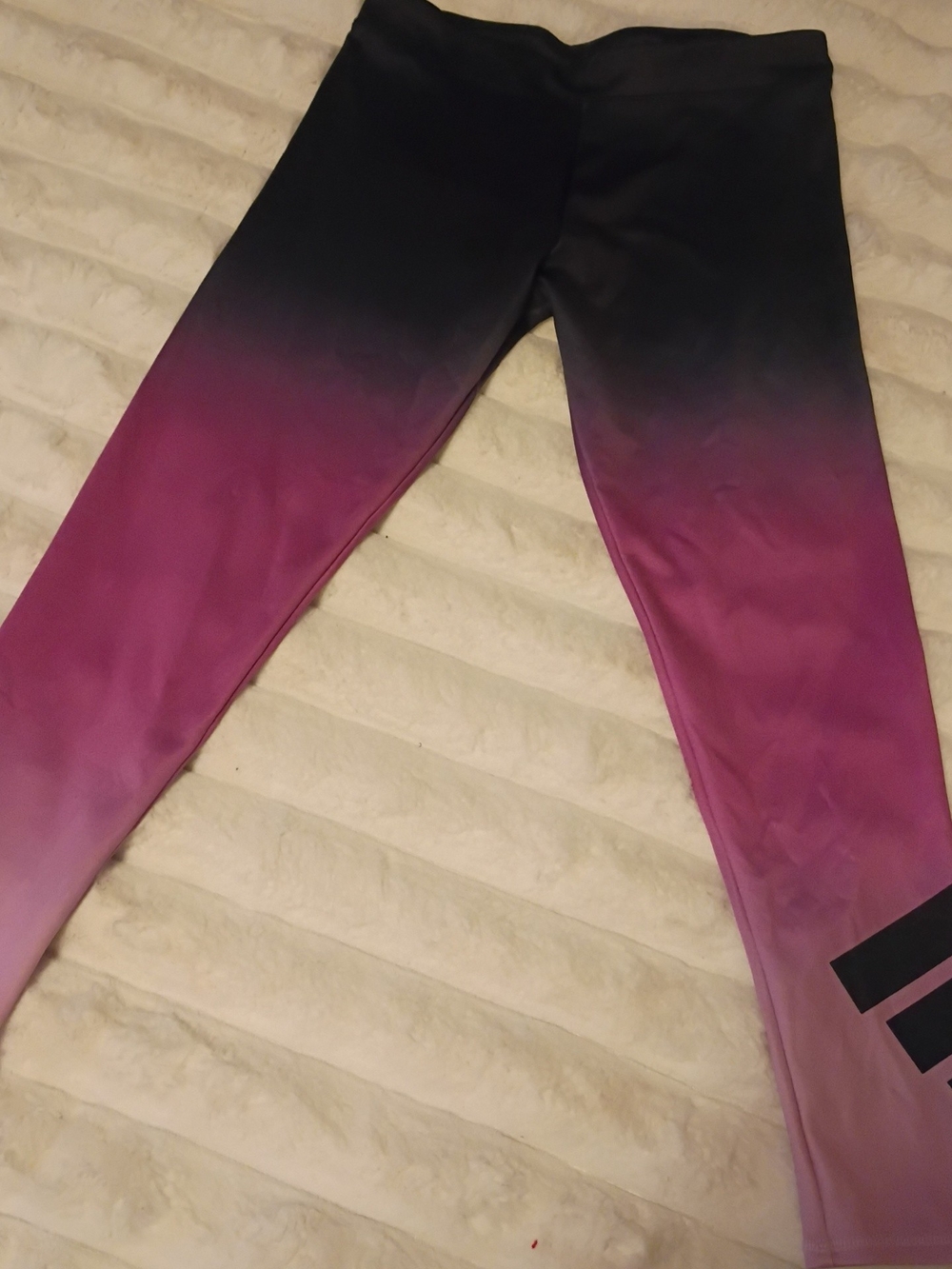 adidas Pink-to-Black Gradient Girls' Active Leggings